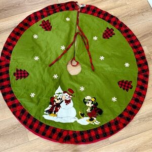 Disney Red and Black Plaid Tree Skirt